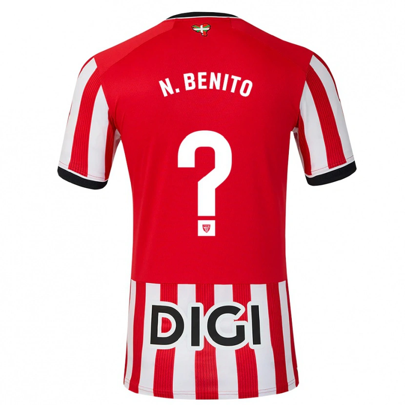 Danxen Enfant Maillot Nerea Benito Zaldibar #0 Rouge Noir Blanc Tenues Domicile 2026/27 T-Shirt