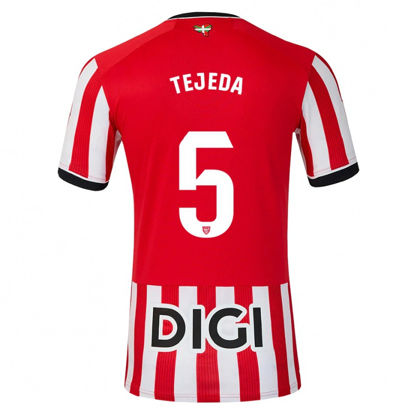Danxen Enfant Maillot Diego Tejeda #5 Rouge Noir Blanc Tenues Domicile 2026/27 T-Shirt