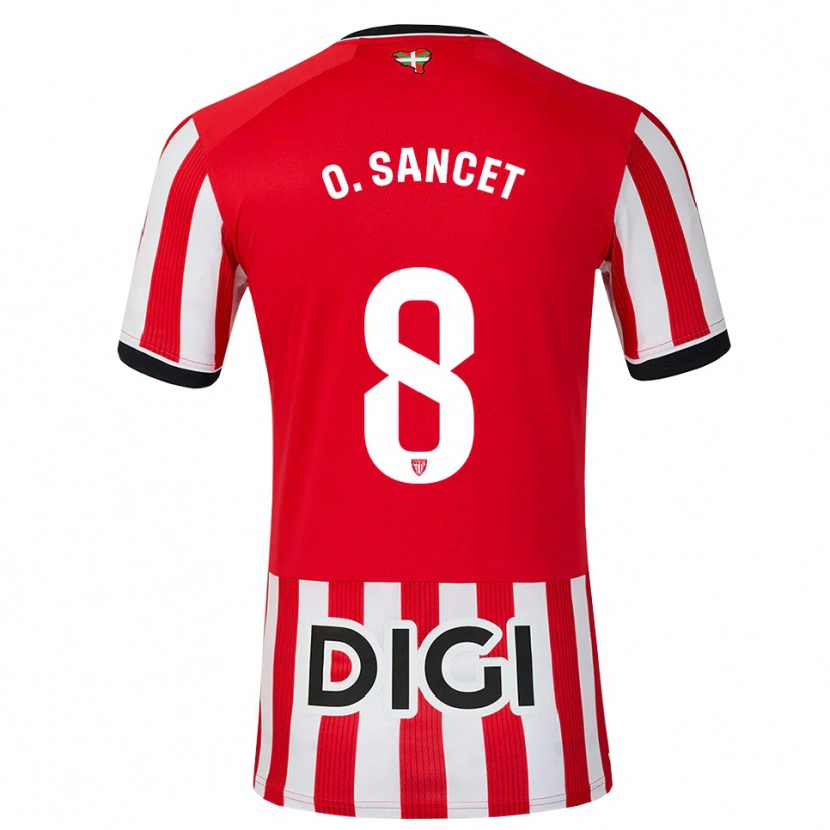Danxen Enfant Maillot Oihan Sancet #8 Rouge Noir Blanc Tenues Domicile 2026/27 T-Shirt