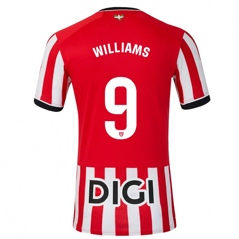 Danxen Enfant Maillot Iñaki Williams #9 Rouge Noir Blanc Tenues Domicile 2026/27 T-Shirt