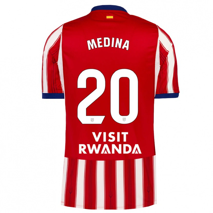 Danxen Enfant Maillot Andrea Medina #20 Bleu Royal Rouge Blanc Tenues Domicile 2026/27 T-Shirt
