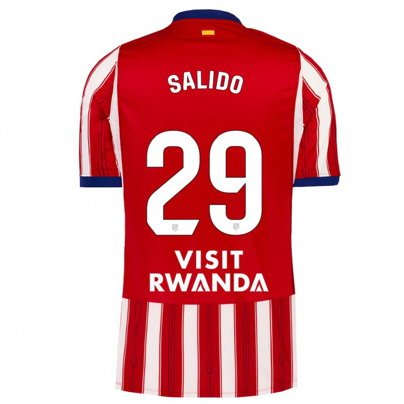 Danxen Enfant Maillot Alberto Salido #29 Bleu Royal Rouge Blanc Tenues Domicile 2026/27 T-Shirt