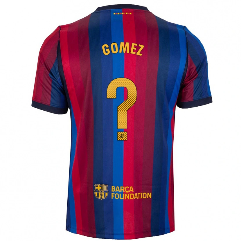 Danxen Enfant Maillot Antonio Gomez #0 Bleu Royal Rouge Jaune Tenues Domicile 2026/27 T-Shirt