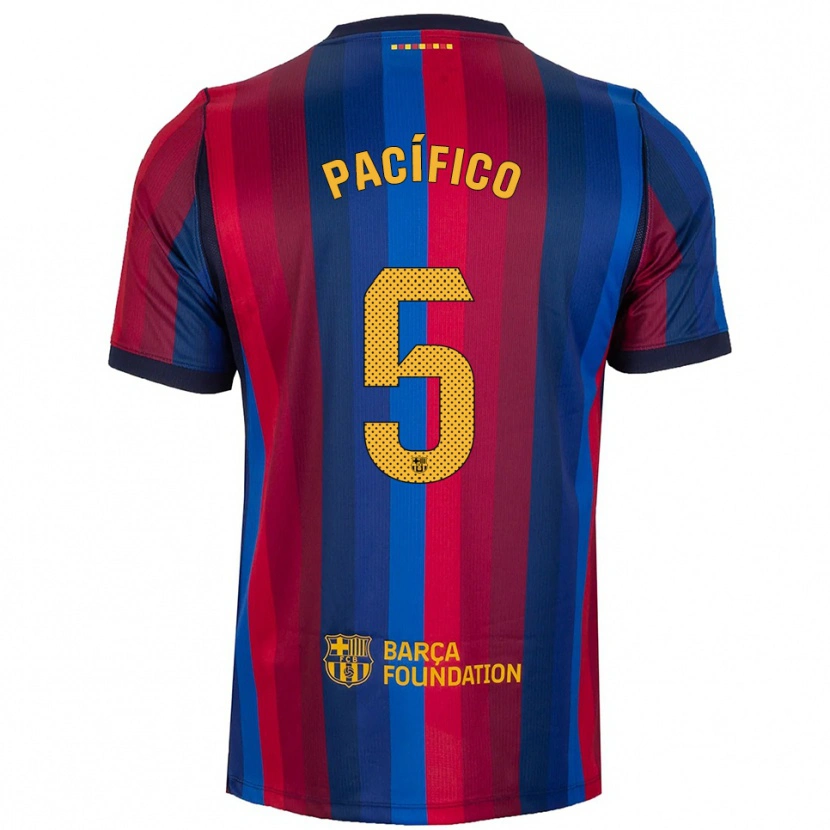 Danxen Enfant Maillot Patricio Pacífico #5 Bleu Royal Rouge Jaune Tenues Domicile 2026/27 T-Shirt