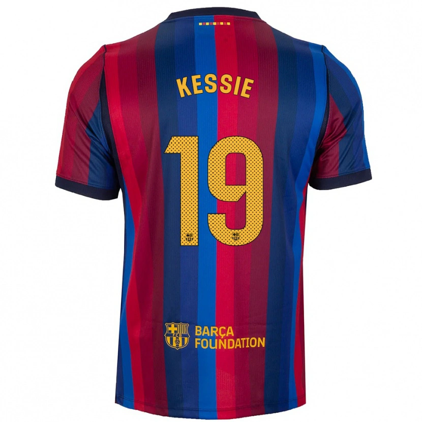 Danxen Enfant Maillot Franck Kessie #19 Bleu Royal Rouge Jaune Tenues Domicile 2026/27 T-Shirt