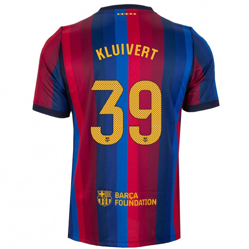 Danxen Enfant Maillot Shane Kluivert #39 Bleu Royal Rouge Jaune Tenues Domicile 2026/27 T-Shirt