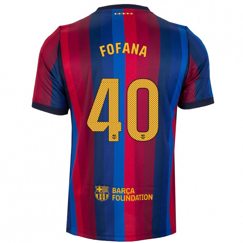 Danxen Enfant Maillot Nuhu Fofana #40 Bleu Royal Rouge Jaune Tenues Domicile 2026/27 T-Shirt