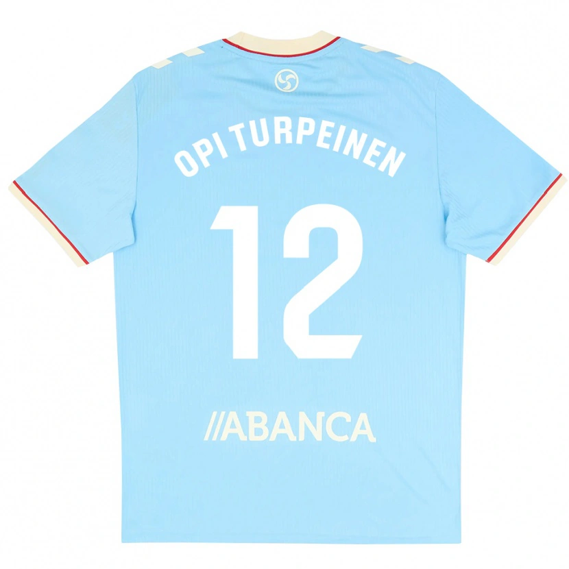 Danxen Enfant Maillot Aslak Opi Turpeinen #12 Bleu Ciel Blanc Rouge Tenues Domicile 2026/27 T-Shirt