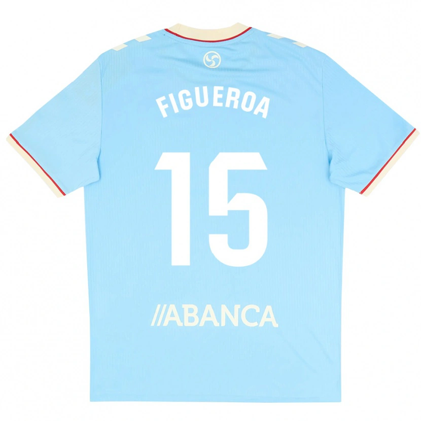 Danxen Enfant Maillot María Figueroa #15 Bleu Ciel Blanc Rouge Tenues Domicile 2026/27 T-Shirt