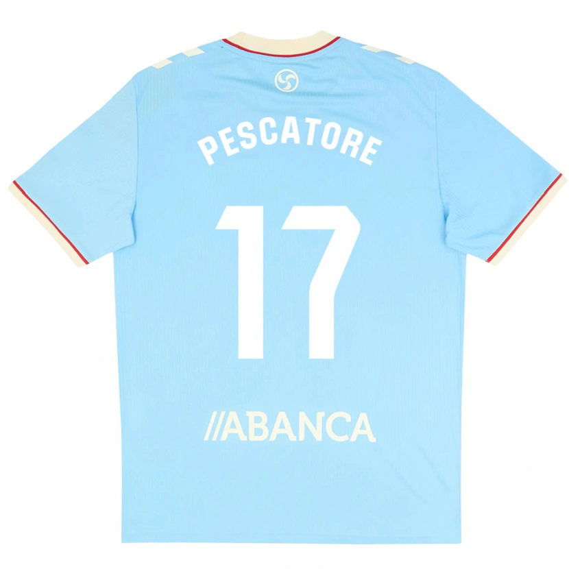 Danxen Enfant Maillot Camila Pescatore #17 Bleu Ciel Blanc Rouge Tenues Domicile 2026/27 T-Shirt