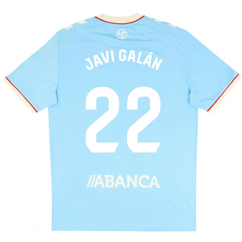 Danxen Enfant Maillot Javi Galán #22 Bleu Ciel Blanc Rouge Tenues Domicile 2026/27 T-Shirt