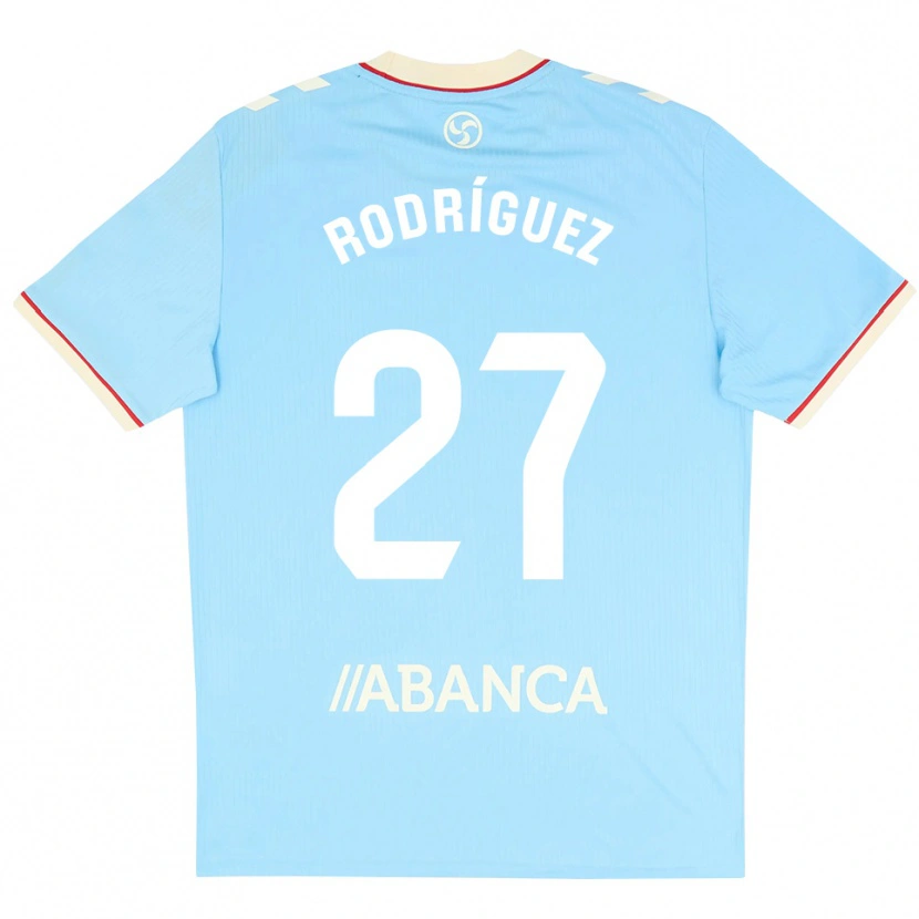 Danxen Enfant Maillot Noah Rodríguez #27 Bleu Ciel Blanc Rouge Tenues Domicile 2026/27 T-Shirt