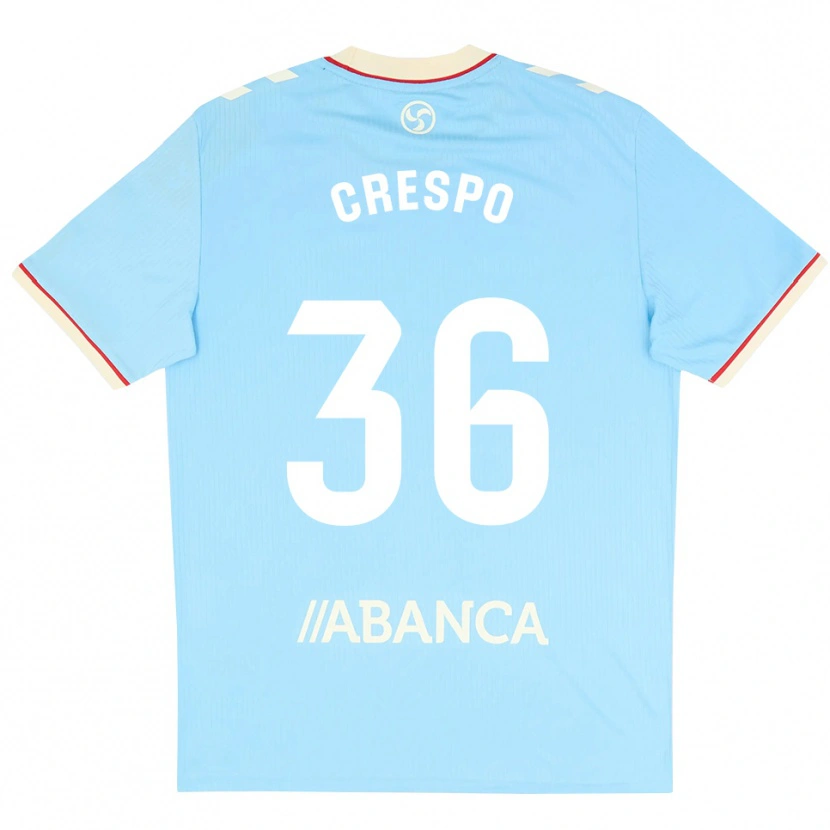 Danxen Enfant Maillot Yoel Crespo #36 Bleu Ciel Blanc Rouge Tenues Domicile 2026/27 T-Shirt