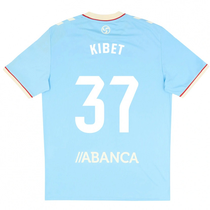 Danxen Enfant Maillot Aldrine Kibet #37 Bleu Ciel Blanc Rouge Tenues Domicile 2026/27 T-Shirt