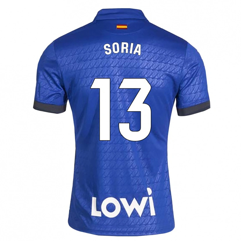 Danxen Enfant Maillot David Soria #13 Bleu Blanc Noir Tenues Domicile 2026/27 T-Shirt