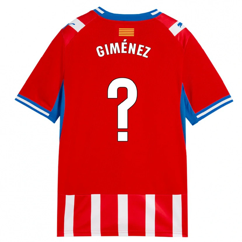 Danxen Enfant Maillot Félix Giménez #0 Rouge Blanc Bleu Ciel Tenues Domicile 2026/27 T-Shirt