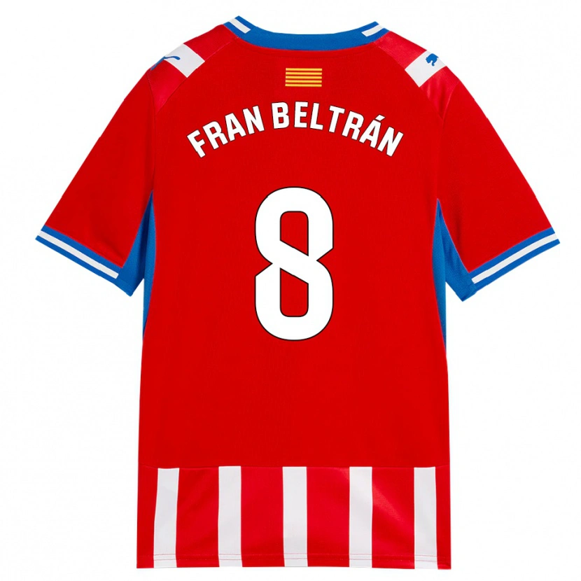 Danxen Enfant Maillot Fran Beltrán #8 Rouge Blanc Bleu Ciel Tenues Domicile 2026/27 T-Shirt