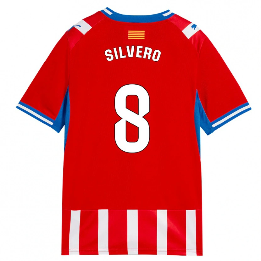 Danxen Enfant Maillot Pol Silvero #8 Rouge Blanc Bleu Ciel Tenues Domicile 2026/27 T-Shirt