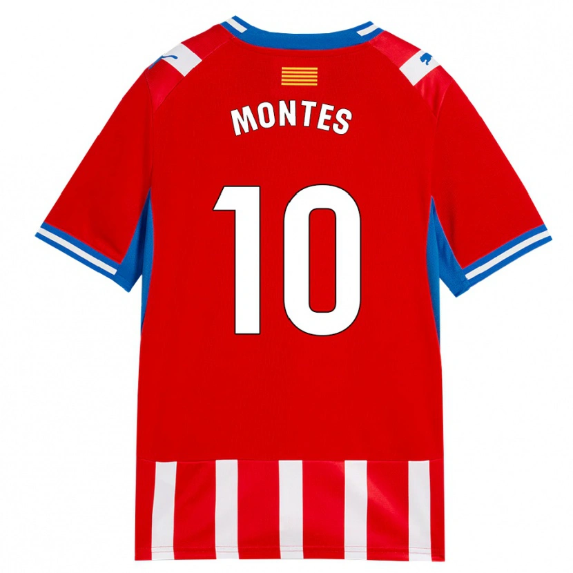 Danxen Enfant Maillot Luis Montes #10 Rouge Blanc Bleu Ciel Tenues Domicile 2026/27 T-Shirt