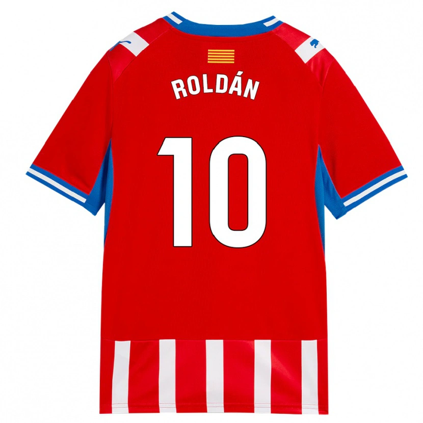 Danxen Enfant Maillot Marcos Roldán #10 Rouge Blanc Bleu Ciel Tenues Domicile 2026/27 T-Shirt