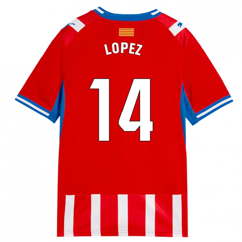 Danxen Enfant Maillot Judith López #14 Rouge Blanc Bleu Ciel Tenues Domicile 2026/27 T-Shirt