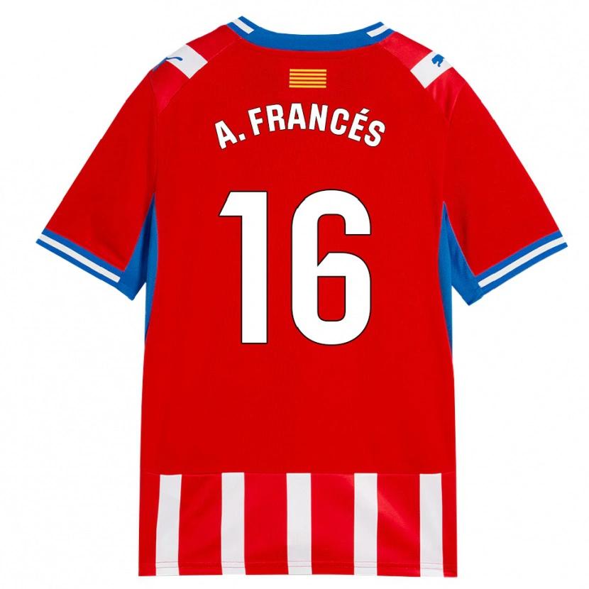 Danxen Enfant Maillot Alejandro Francés #16 Rouge Blanc Bleu Ciel Tenues Domicile 2026/27 T-Shirt