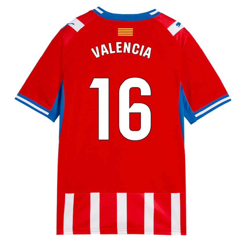 Danxen Enfant Maillot Carla Valencia #16 Rouge Blanc Bleu Ciel Tenues Domicile 2026/27 T-Shirt