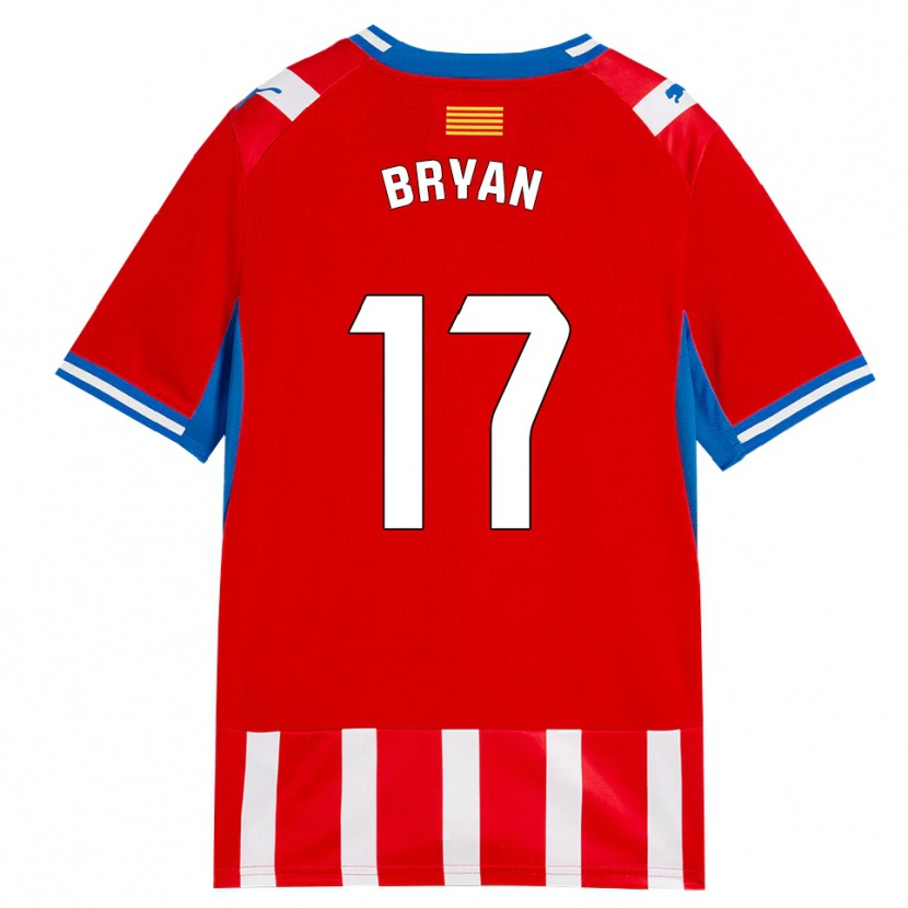 Danxen Enfant Maillot Bryan Gil #17 Rouge Blanc Bleu Ciel Tenues Domicile 2026/27 T-Shirt