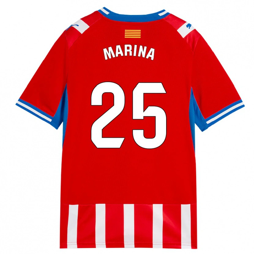 Danxen Enfant Maillot Sergi Marina #25 Rouge Blanc Bleu Ciel Tenues Domicile 2026/27 T-Shirt