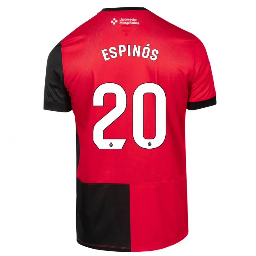 Danxen Enfant Maillot Nico Espinós #20 Noir Rouge Blanc Tenues Domicile 2026/27 T-Shirt