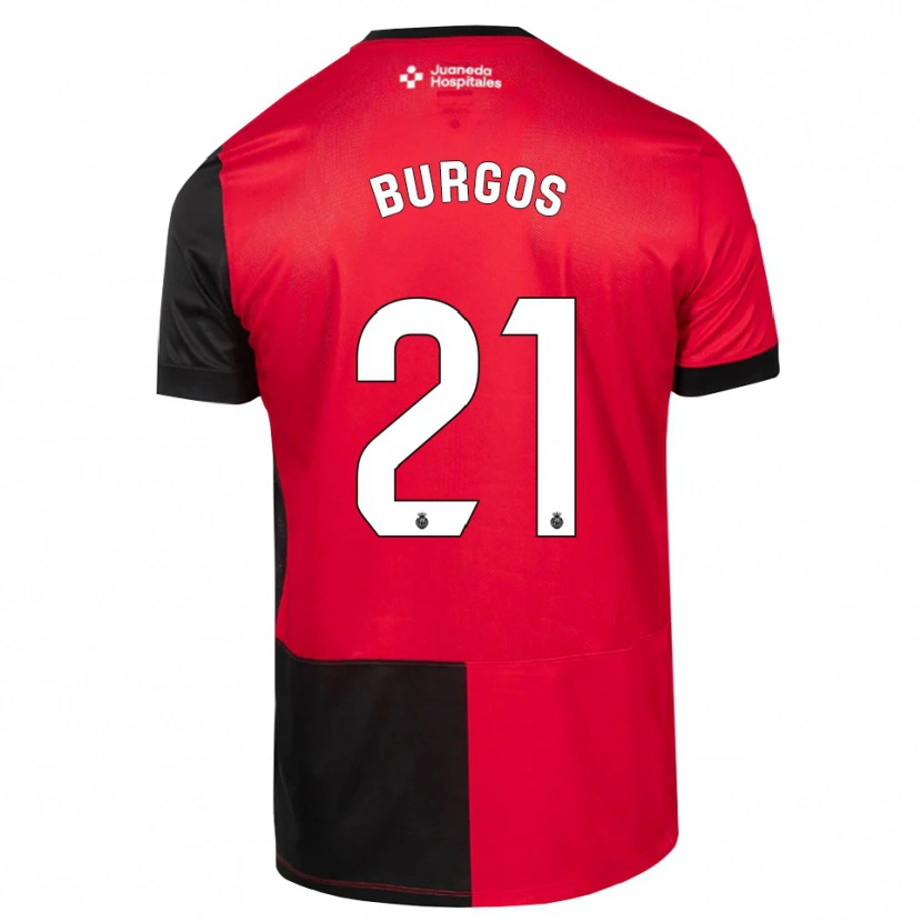 Danxen Enfant Maillot Hugo Burgos #21 Noir Rouge Blanc Tenues Domicile 2026/27 T-Shirt