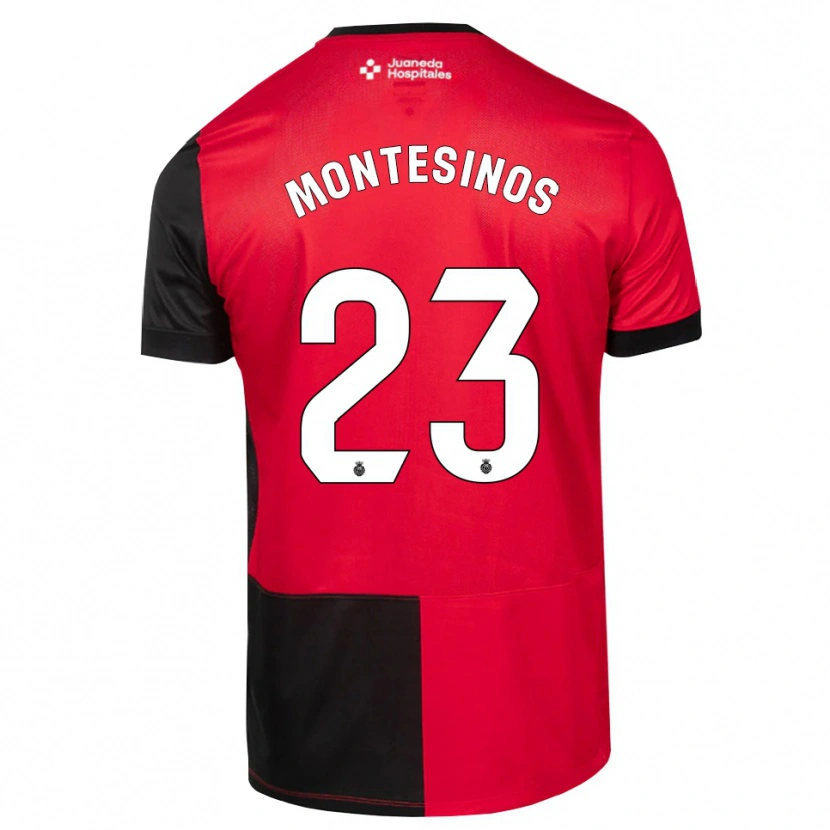 Danxen Enfant Maillot Pol Montesinos #23 Noir Rouge Blanc Tenues Domicile 2026/27 T-Shirt