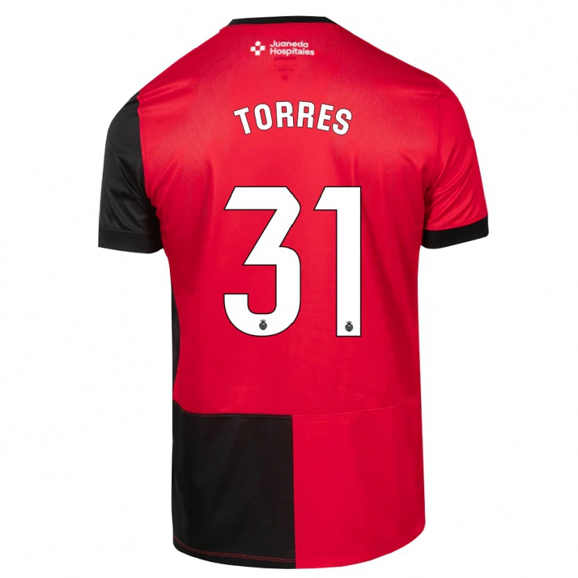 Danxen Enfant Maillot Adriano Torres #31 Noir Rouge Blanc Tenues Domicile 2026/27 T-Shirt