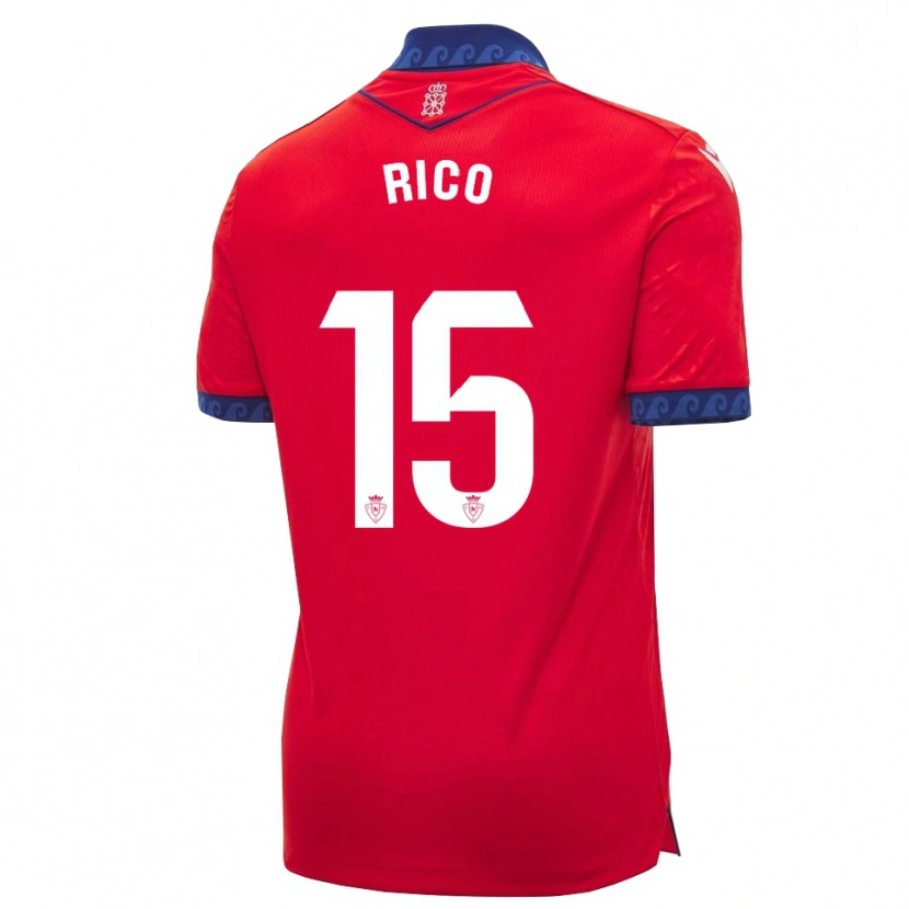 Danxen Enfant Maillot Diego Rico #15 Rouge Bleu Marine Blanc Tenues Domicile 2026/27 T-Shirt