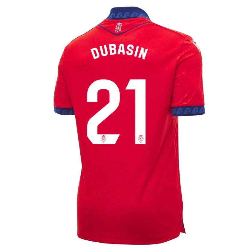 Danxen Enfant Maillot Jonathan Dubasin #21 Rouge Bleu Marine Blanc Tenues Domicile 2026/27 T-Shirt
