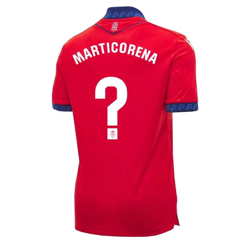 Danxen Enfant Maillot Ander Marticorena #0 Rouge Bleu Marine Blanc Tenues Domicile 2026/27 T-Shirt