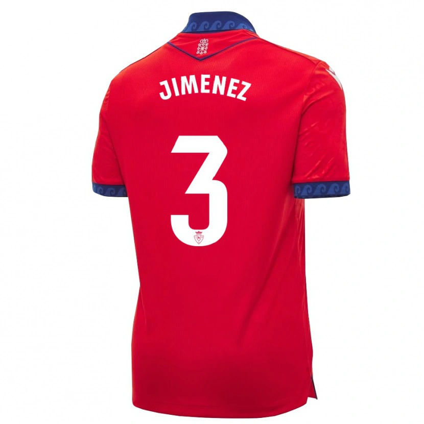 Danxen Enfant Maillot Álex Jimenez #3 Rouge Bleu Marine Blanc Tenues Domicile 2026/27 T-Shirt