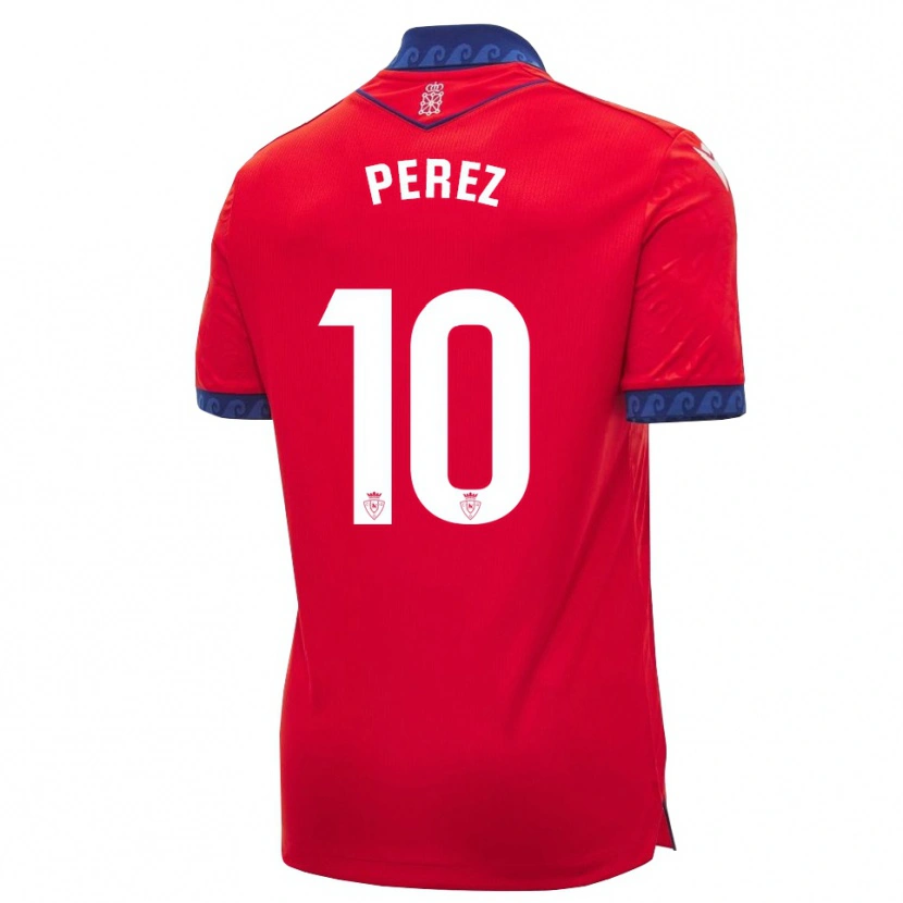 Danxen Enfant Maillot Bruno Pérez #10 Rouge Bleu Marine Blanc Tenues Domicile 2026/27 T-Shirt