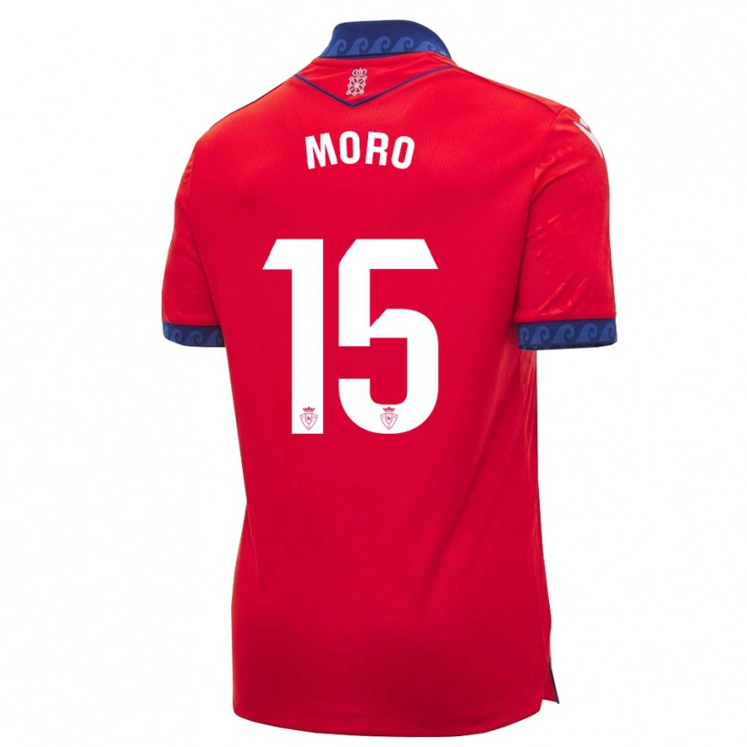Danxen Enfant Maillot Raúl Moro #15 Rouge Bleu Marine Blanc Tenues Domicile 2026/27 T-Shirt