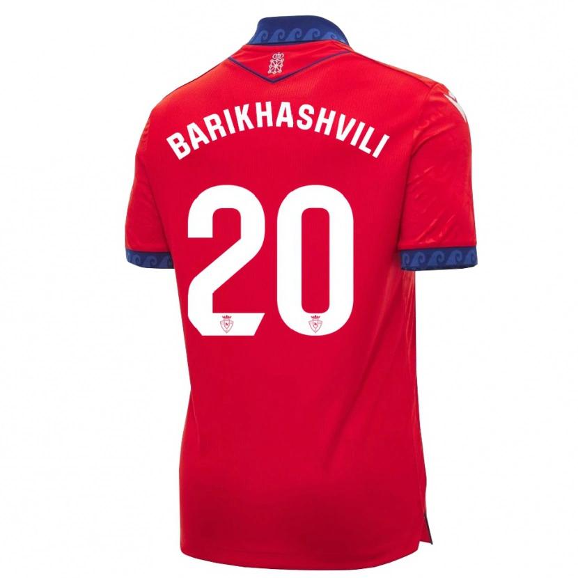 Danxen Enfant Maillot Nika Barikhashvili #20 Rouge Bleu Marine Blanc Tenues Domicile 2026/27 T-Shirt
