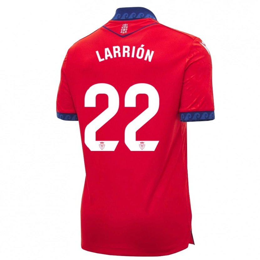 Danxen Enfant Maillot Asier Larrión #22 Rouge Bleu Marine Blanc Tenues Domicile 2026/27 T-Shirt