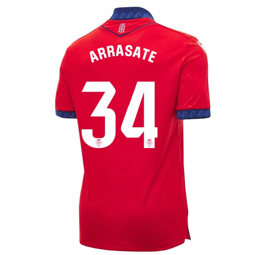 Danxen Enfant Maillot Ibai Arrasate #34 Rouge Bleu Marine Blanc Tenues Domicile 2026/27 T-Shirt