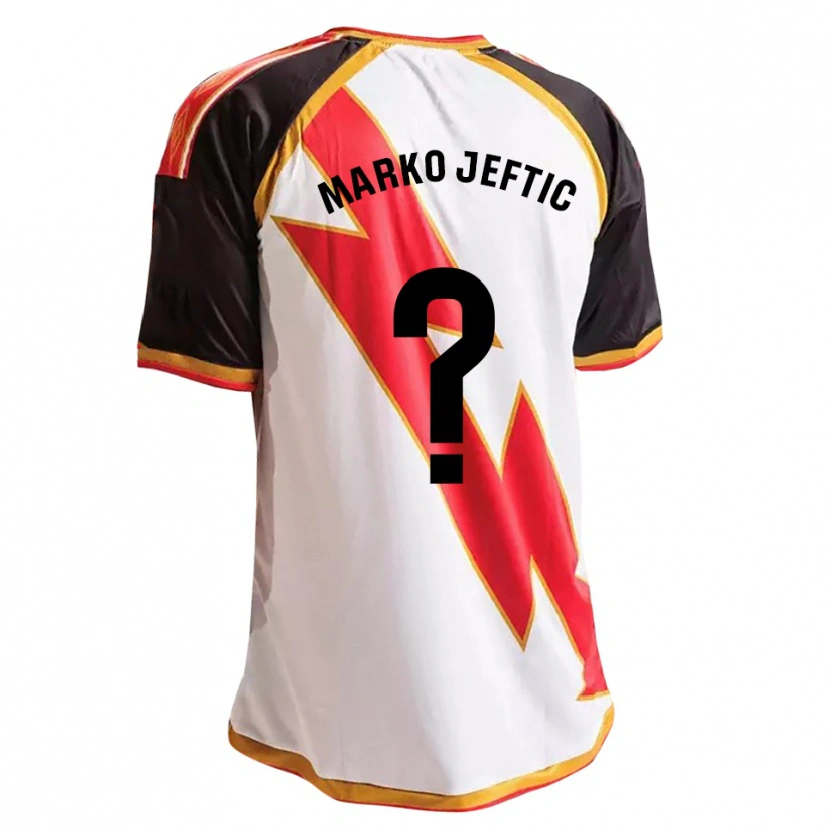 Danxen Enfant Maillot Marko Jeftic #0 Noir Rouge Blanc Or Tenues Domicile 2026/27 T-Shirt