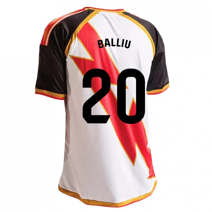 Danxen Enfant Maillot Iván Balliu #20 Noir Rouge Blanc Or Tenues Domicile 2026/27 T-Shirt