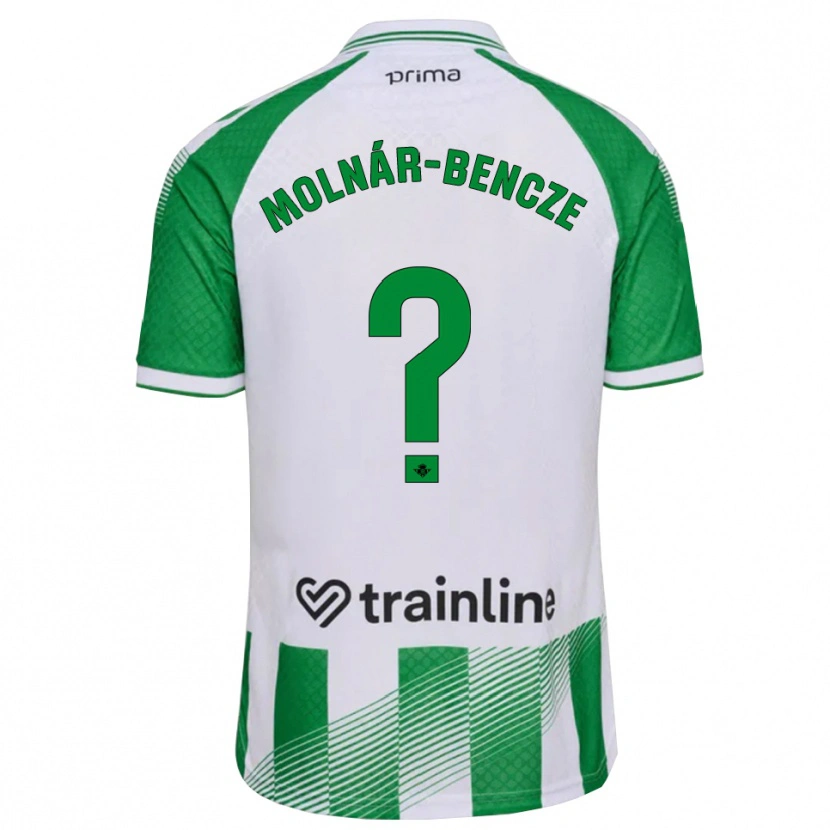 Danxen Enfant Maillot Zsombor Molnár-Bencze #0 Vert Clair Noir Blanc Tenues Domicile 2026/27 T-Shirt