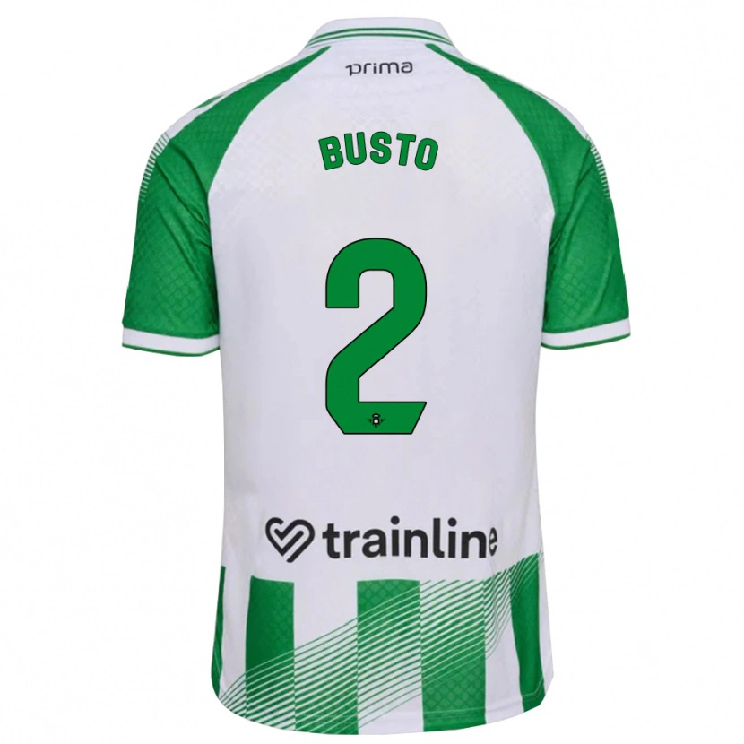 Danxen Enfant Maillot Pablo Busto #2 Vert Clair Noir Blanc Tenues Domicile 2026/27 T-Shirt