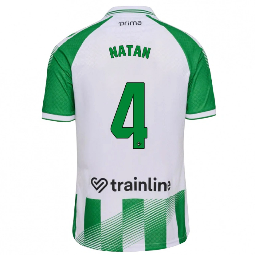 Danxen Enfant Maillot Natan Bernardo De Souza #4 Vert Clair Noir Blanc Tenues Domicile 2026/27 T-Shirt