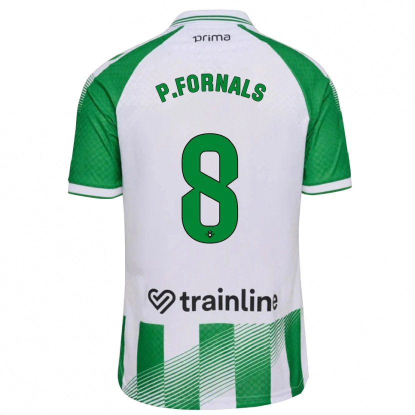 Danxen Enfant Maillot Pablo Fornals #8 Vert Clair Noir Blanc Tenues Domicile 2026/27 T-Shirt