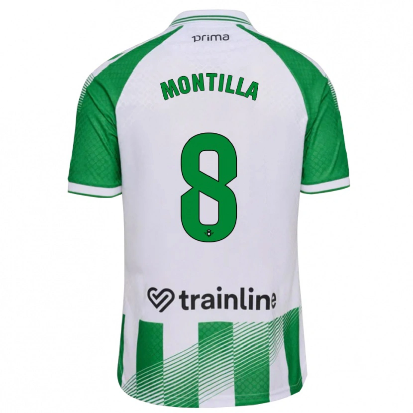 Danxen Enfant Maillot Natalia Montilla #8 Vert Clair Noir Blanc Tenues Domicile 2026/27 T-Shirt