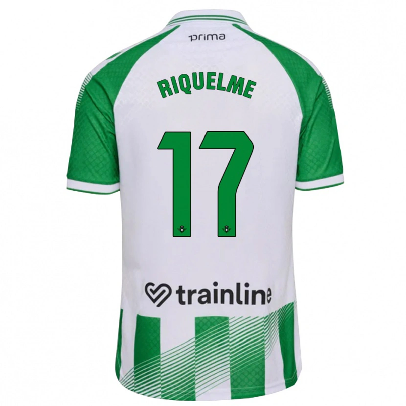 Danxen Enfant Maillot Rodrigo Riquelme #17 Vert Clair Noir Blanc Tenues Domicile 2026/27 T-Shirt
